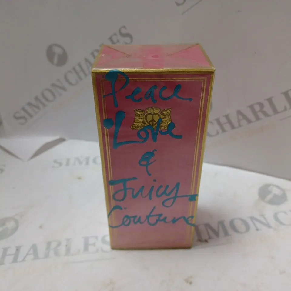 BOXED AND SEALED PEACE LOVE & JUICY COUTURE EAU DE PARFUM SPRAY (50ml)