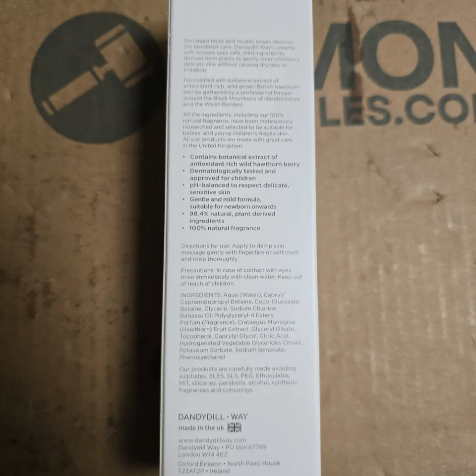 DANDYDILL WAY WILD HAWTHORN CLEANSING MOUSSE – 150 ML (BABY SKINCARE)