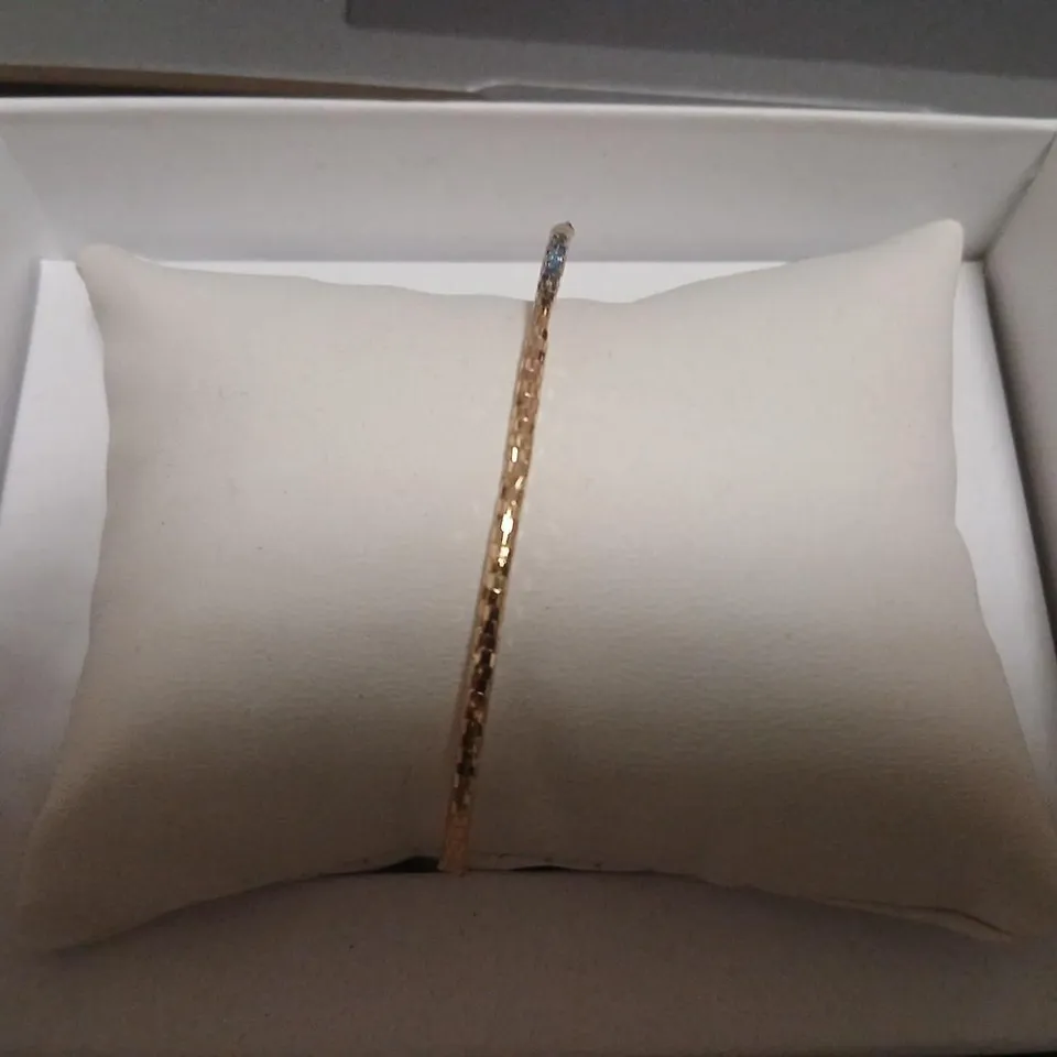GOLD 9CT ITALIAN GOLD DIAMOND CUT SLIP ON BANGLE 1G 