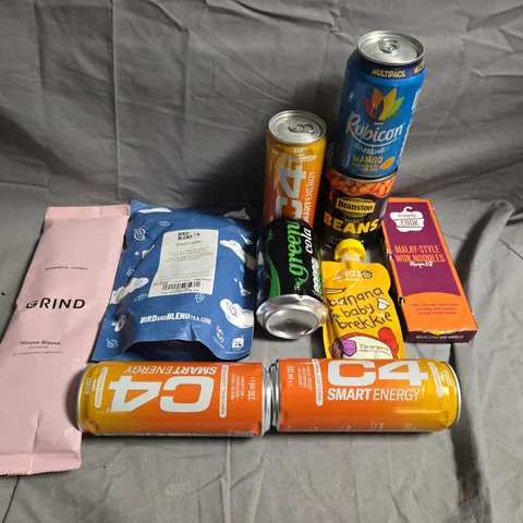 APPROXIMATELY 5 ASSORTED FOOD &DRINK ITEMS TO INCLUDE - RUBICON, GRIND COFFEE AND BAKES BEANS  - COLLECTION ONLY