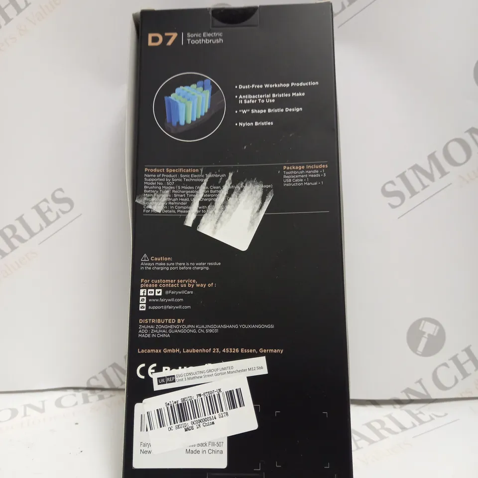 SEALED FAIRYWILL D7 ELETRIC TOOTHBRUSH 