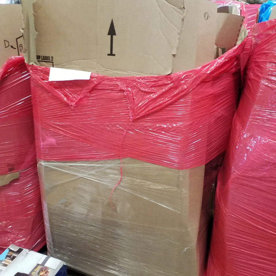 PALLET OF ASSORTED PRODUCTS INCLUDING PUSHCHAIR, MATTRESS TOPPER, DOUBLE AIR FRYER, KITCHEN TOWEL