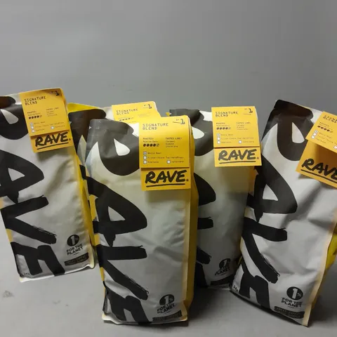 5 RAVE SIGNATURE MEDIUM/DARK WHOLE BEAN COFFEE (5 x 1kg)