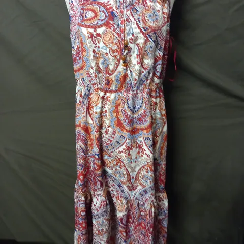 BLUE VANILLA CHANELLED NECK HALTER MIDI DRESS - UK 14