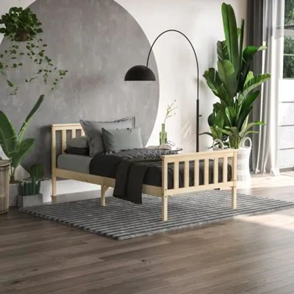 BOXED VIDA DESIGNS MILAN BED FRAME - PINE, SINGLE (1 BOX)