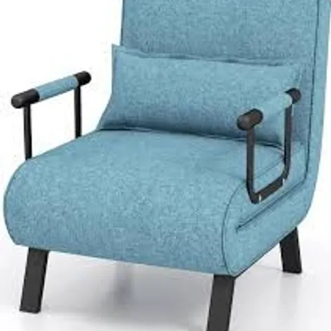 BOXED COSTWAY MULTI-FUNCTION SOFA BED WITH 6-SEATER BACKREST 79 X 65 X 79 CM TURQUOISE