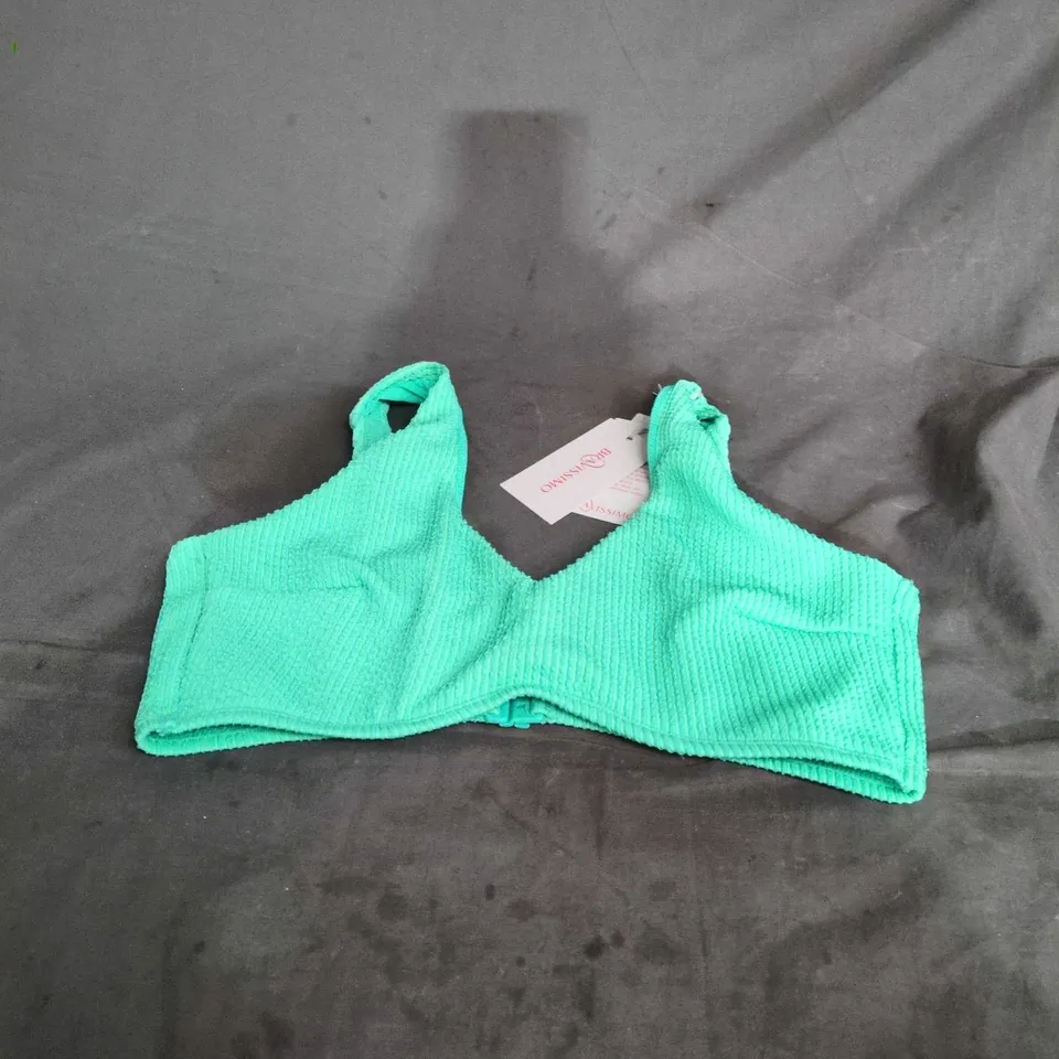 BRAVISSIMO CANCUN BIKINI TOP IN AQUA – UK 34E