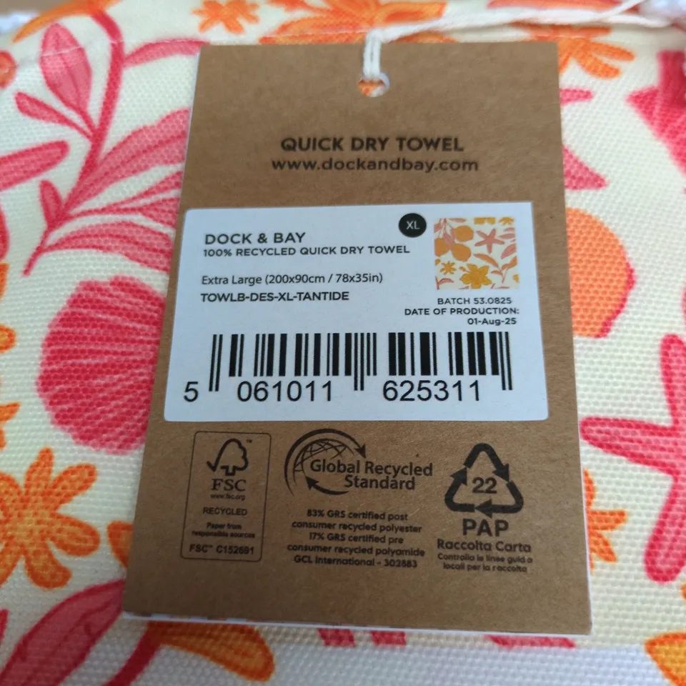 DOCK & BAY QUICK DRY TOWEL XL – EXTRA LARGE