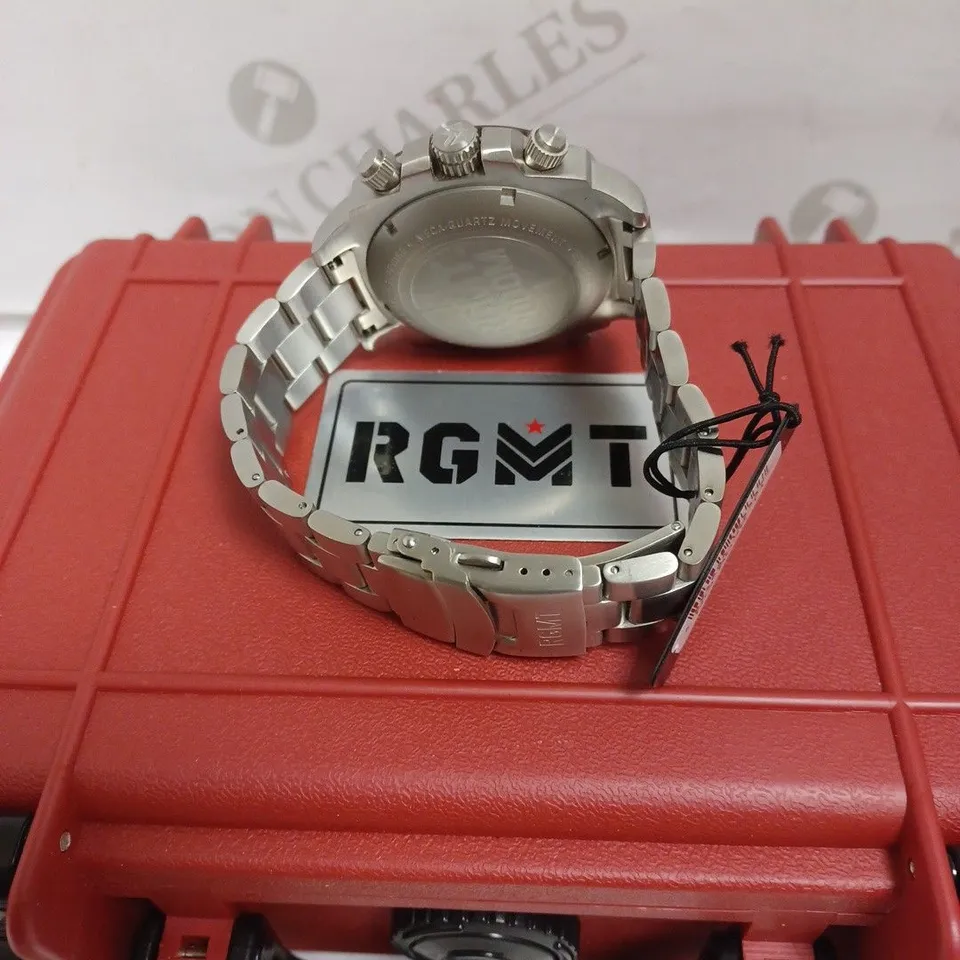 BOXED RGMT DEMOLITION MECA-QUARTZ CHRONOGRAPH WATCH - SAPPHIRE CRYSTAL - STAINLESS STEEL - WATER RESISTANT 2000M. 