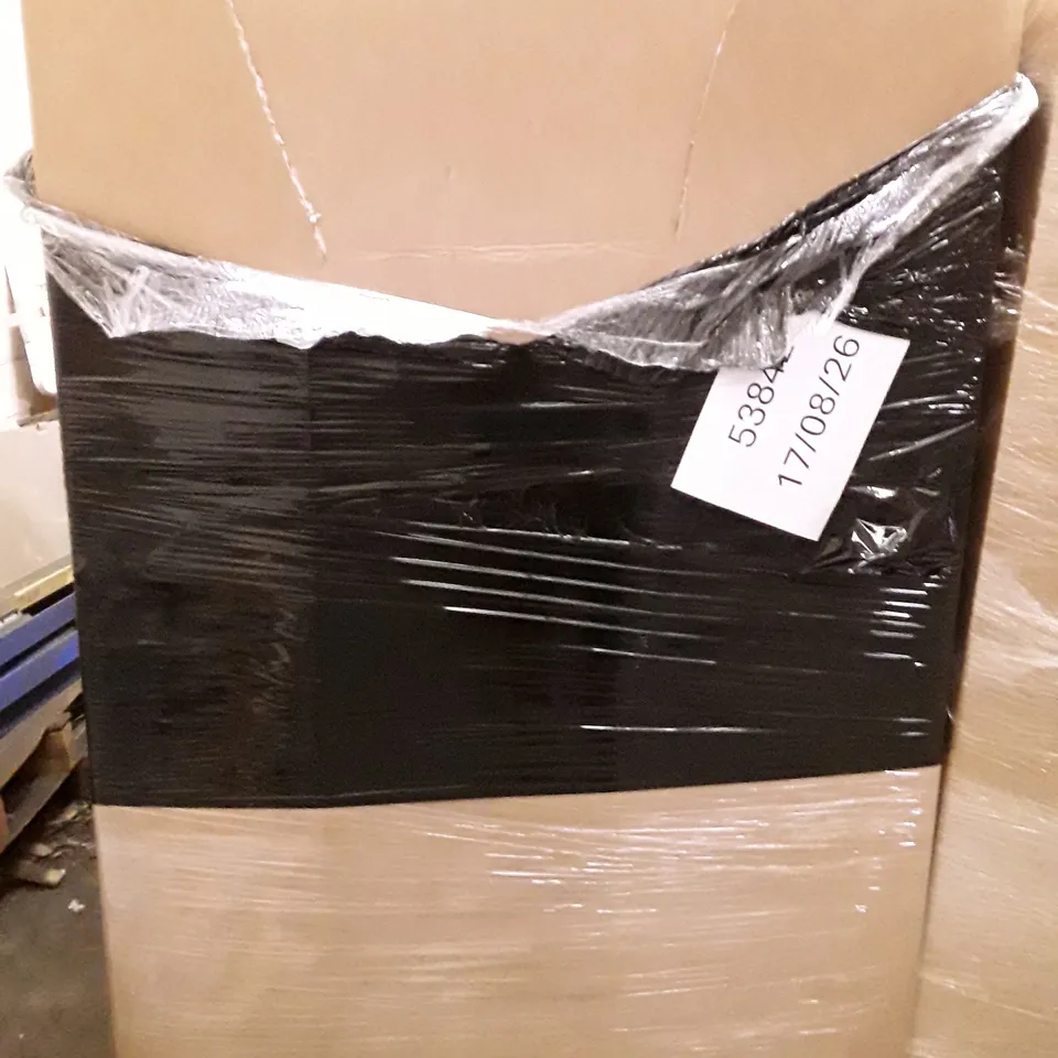 PALLET CONTAINING ASSORTED HOUSEHOLD PRODUCTS INCLUDING BLUE END TABLE, SELF-CLEANING CAT LITTER BOX, STEAM CLEANER & KIDS CAR SEAT