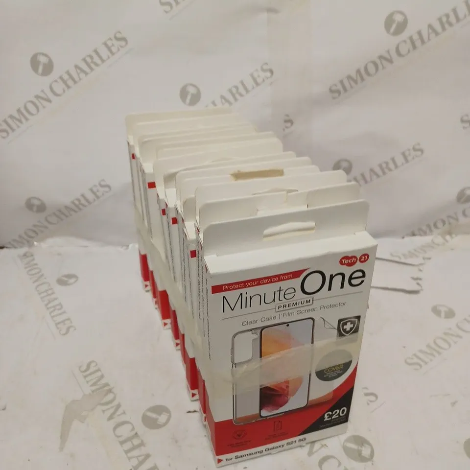 LOT OF 15 MINUTE ONE CLEAR CASE & SCREEN PROTECTOR KITS FOR SAMSUNG GALAXY S21+5G