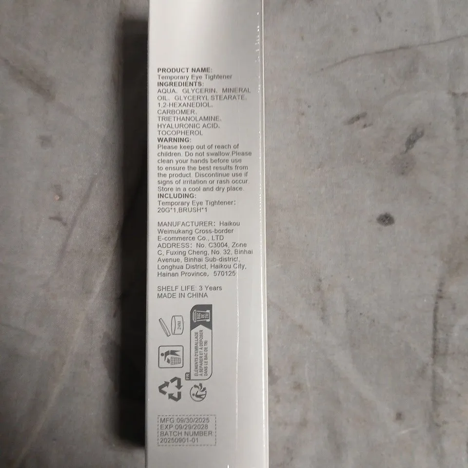 SEALED AMZ TEMPORARY EYE TIGHTENER 20G