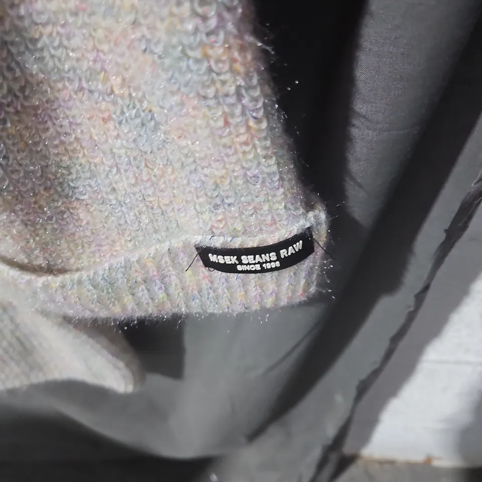 MSEK SEANS RAW PASTEL SPECKLED KNIT SWEATER, CREAM PULLOVER - SIZE UNSPECIFIED 