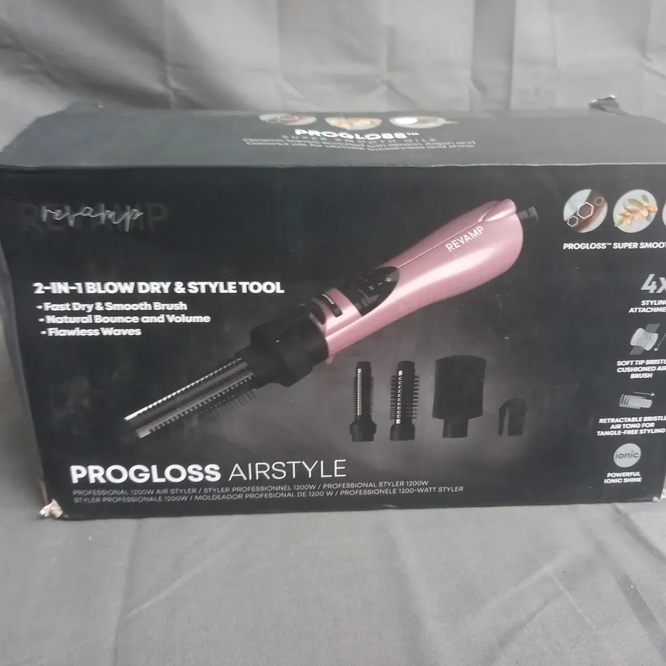 BOXED REVAMP 2 IN 1 BLOW DRY & STYLE TOOL - PROGLOSS AIRSTYLE 