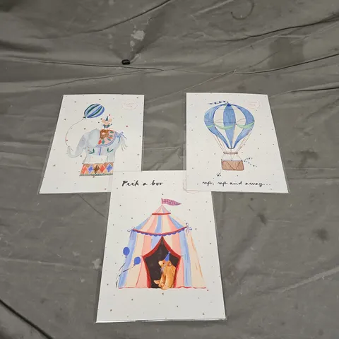 CANDICE GRAY X3 ASSORTED WATERCOLOUR ART PRINTS