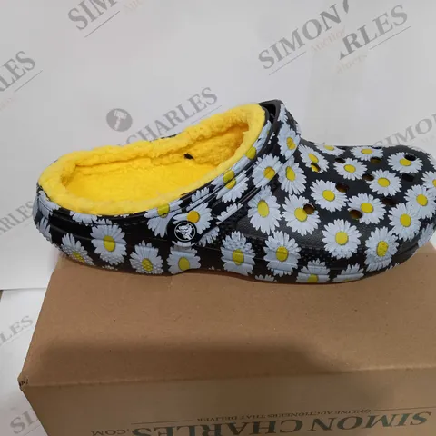 BOXED CROCS SLIP-ON SHOES WITH FLOWER PATTERN - UK SIZE 12