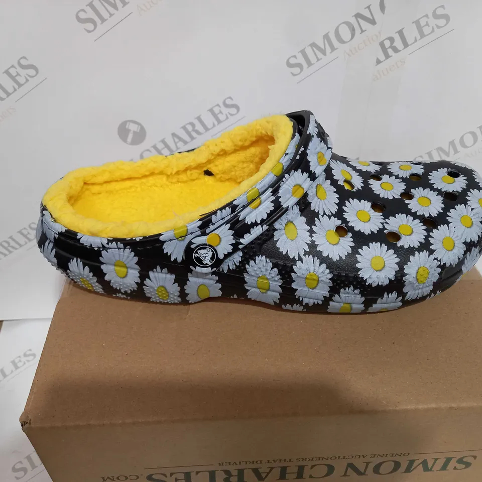 BOXED CROCS SLIP-ON SHOES WITH FLOWER PATTERN - UK SIZE 12
