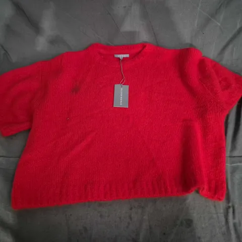 OLIVER BONAS RED FLUFFY SHELL TOP – UK 18