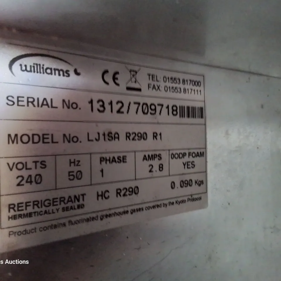 WILLIAMS TALL SINGLE DOOR FREEZER model LJ1SA R290 R1