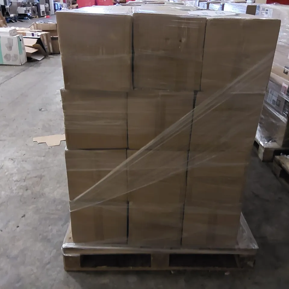 PALLET OF APPROXIMATELY 12 BOXES OF BRAND NEW 114CM SILVER TIPPED CHRISTMAS TREES