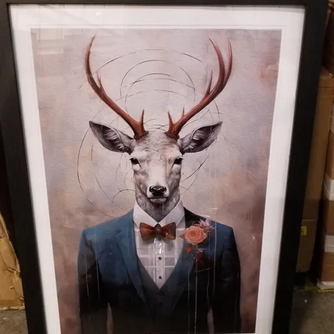 STAG MODERN FRAMED PRINT