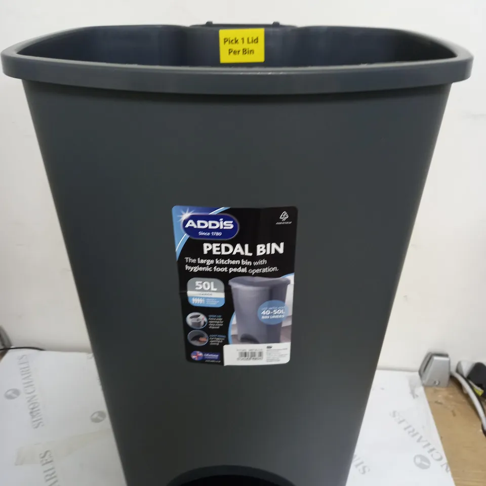 ADDIS 50L PEDAL BIN RRP £16.99