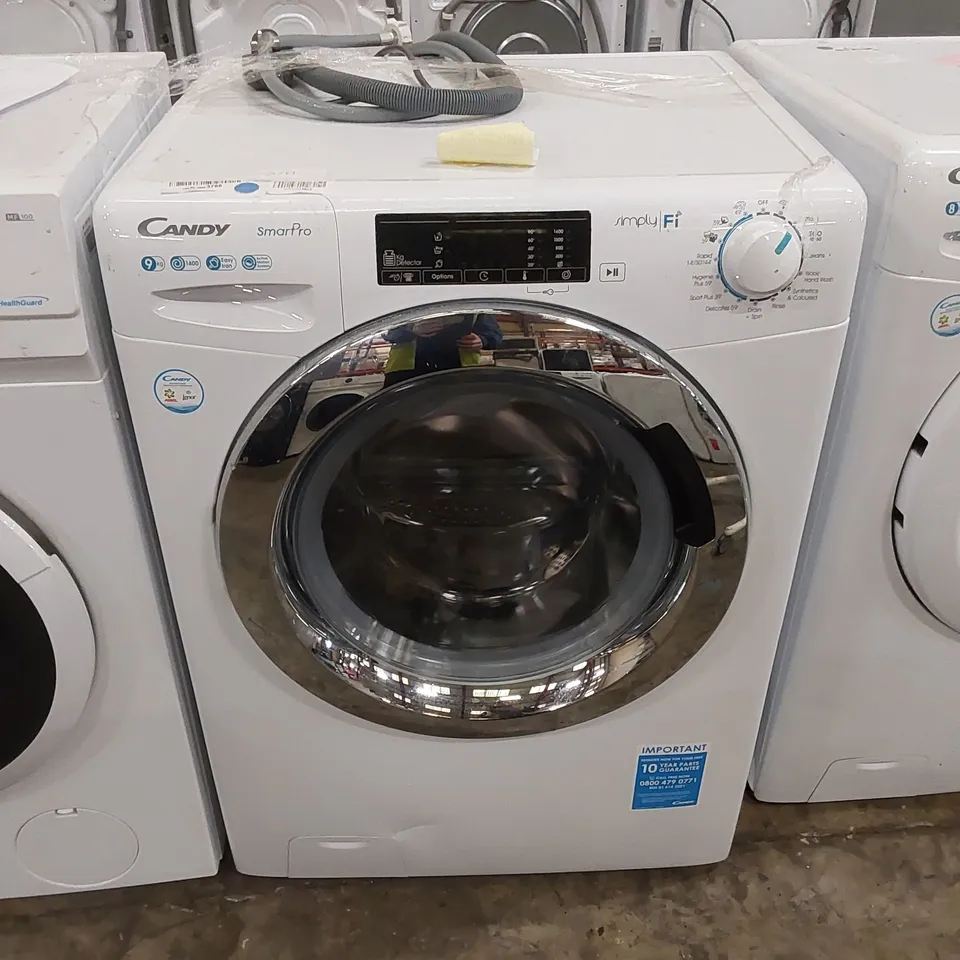 CANDY SMART PRO FREE STANDING 9KG WASHING MACHINE IN WHITE, MODEL: CSO1493TWCE