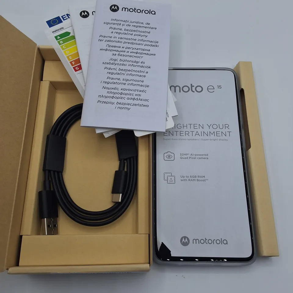 BOXED MOTOROLA MOTO E15 2+64GB IN MISTY BLUE - XT2523-6