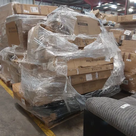 PALLET CONTAINING A LARGE QUANTITY OF ASSORTED CONSUMER PRODUCTS INCLUDING: MUSTAR DIGITAL PIANOS, ARTIFICIAL TREE, STORAGE CABINETS, SOFA PARTS ECT
