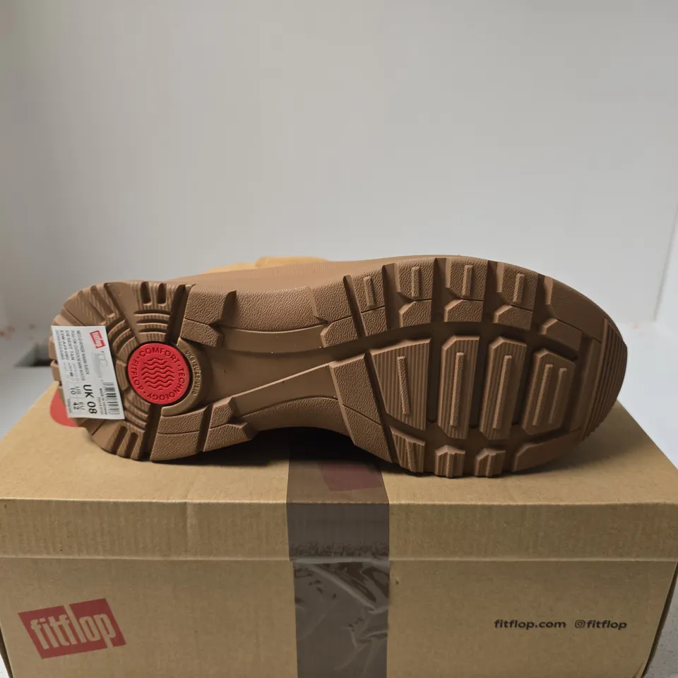 FITFLOP WARM SUEDE MINI BOOTS DESERT TAN UK 8 BOXED