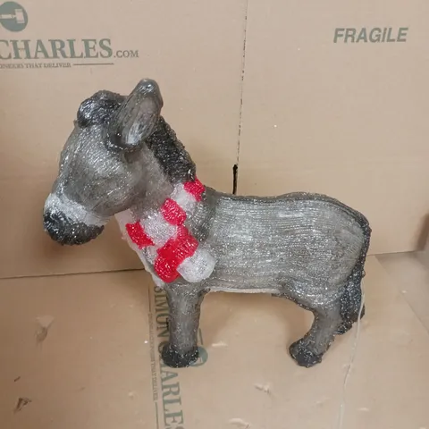 BOXED THREE KINGS INLIT ICE NATIVITY DONKEY