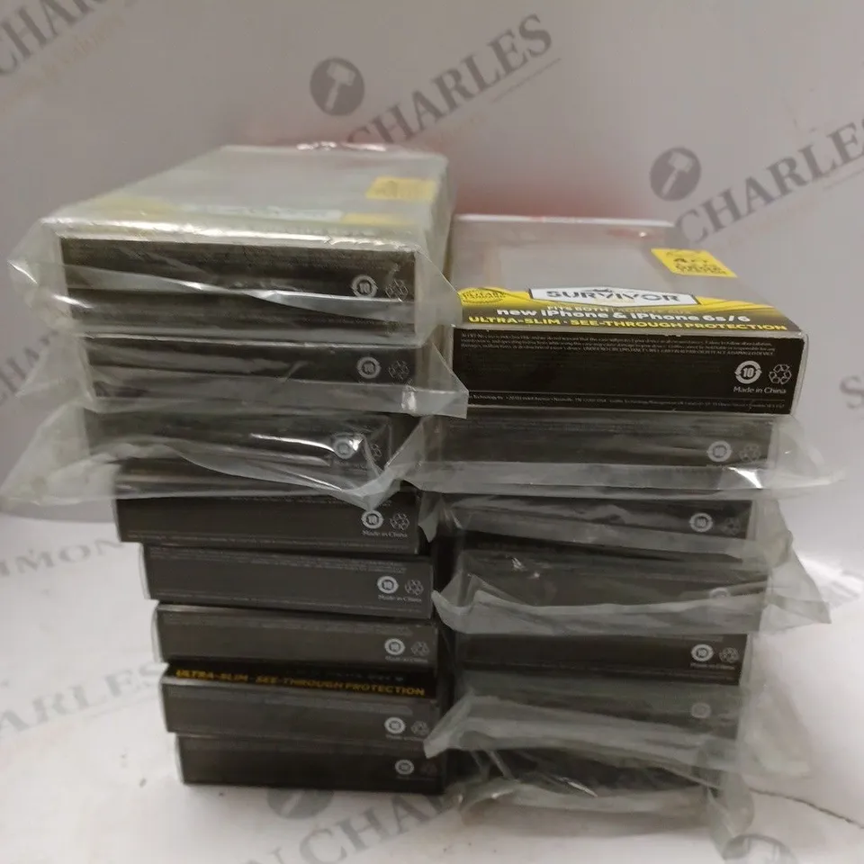 APPROXIMATELY 15 BOXED GRIFFIN SURVIVOR CLEAR PROTECTIVE PHONE CASES FOR IPHONE 6/6S