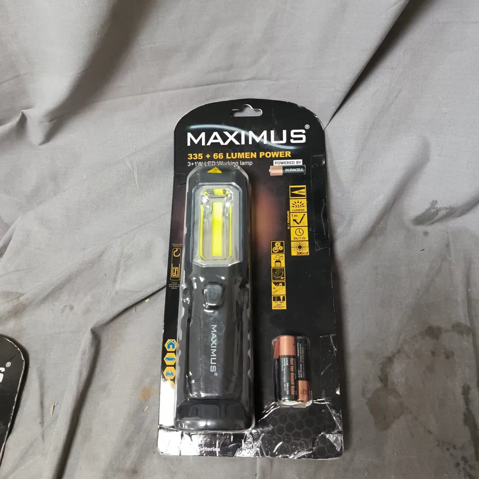 MAXIMUS 335 + 66 LUMEN POWER LED WORKING LAMP (3+1W) WITH BATTERIES
