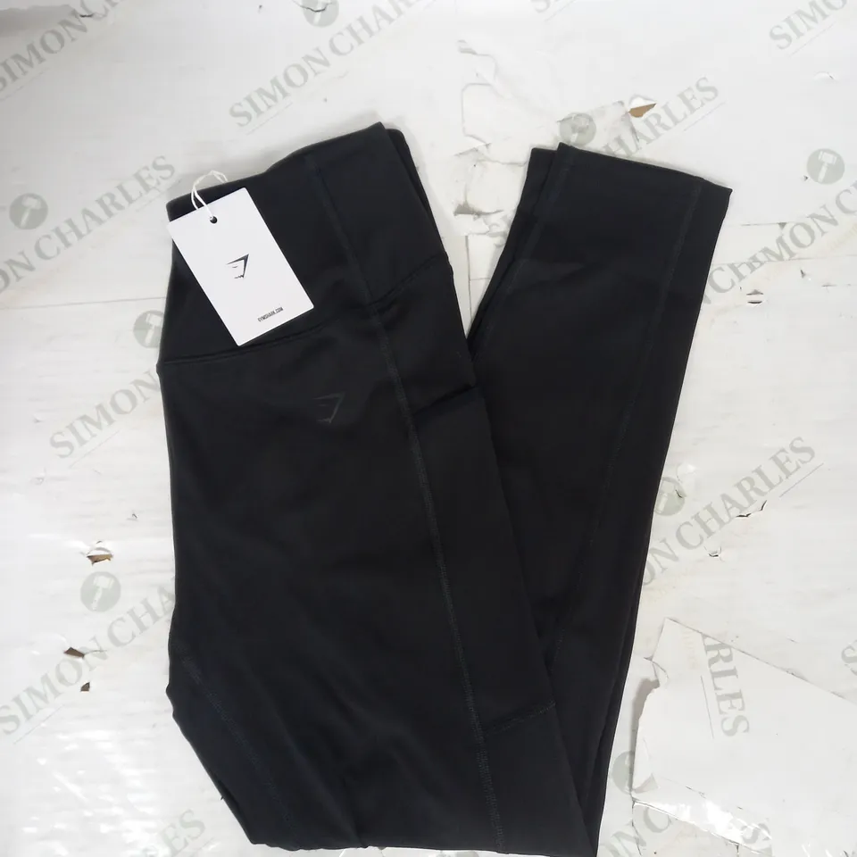 GYMSHARK BODY FIT POCKET LEGGINGS IN BLACK SIZE L