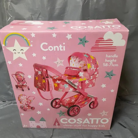 BOXED CONTI COSATTO DOLL PRAM IN PINK