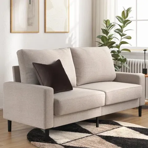 BOXED LOVESEAT SOFA WITH FOAM CUSHIONS 