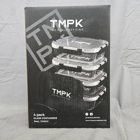 BOXED TMPK 4-PACK GLASS CONTAINERS