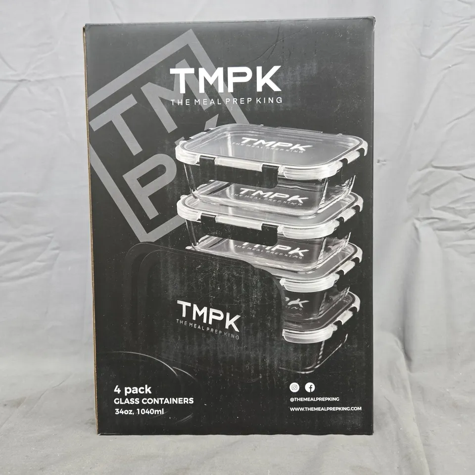 BOXED TMPK 4-PACK GLASS CONTAINERS