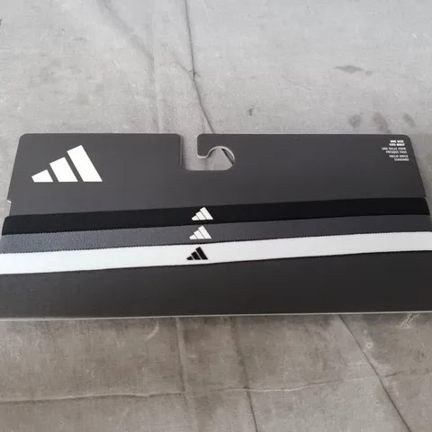 ADIDAS HEADBANDS SET OF 3 - BLACK, GREY & WHITE - ONE SIZE