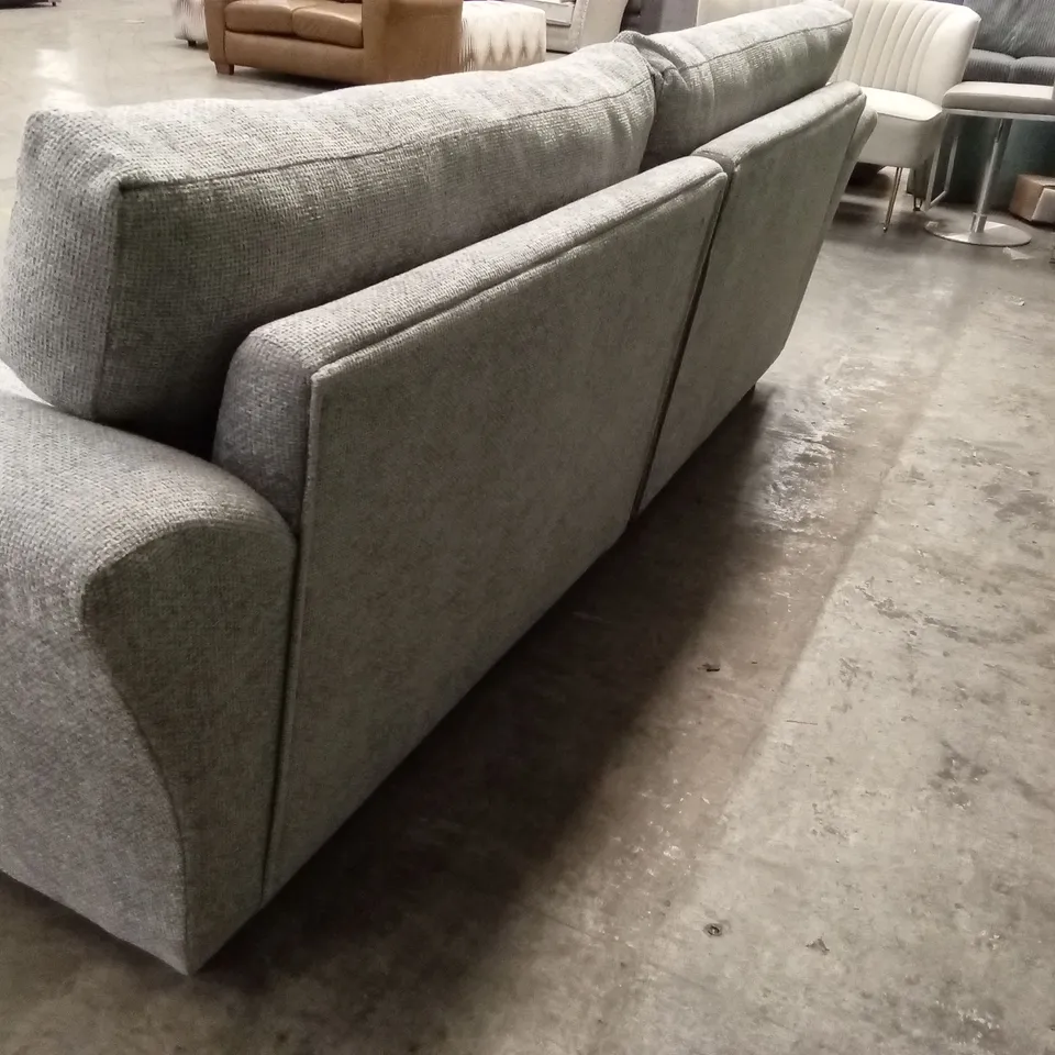 DURY CHUNKY WEAVE 4 SEATER STANDARD BACK SOFA - GREY RRP £679