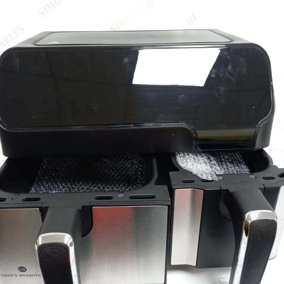 COOK'S ESSENTIALS 7.7L DUAL AIR FRYER IN BLACK