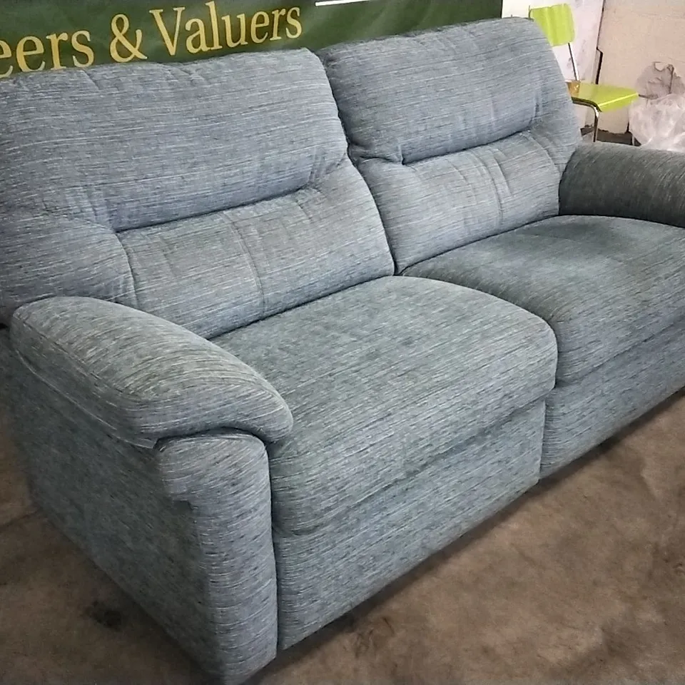 QUALITY BRITISH DESIGNED & MANUFACTURED G PLAN SEATTLE 3 SEATER WAFFLE MARINE FABRIC SOFA