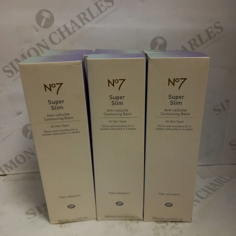 6 X 200ML BOOTS NO7 SUPER SLIM ANTI-CELLULITE CONTOURING BALM