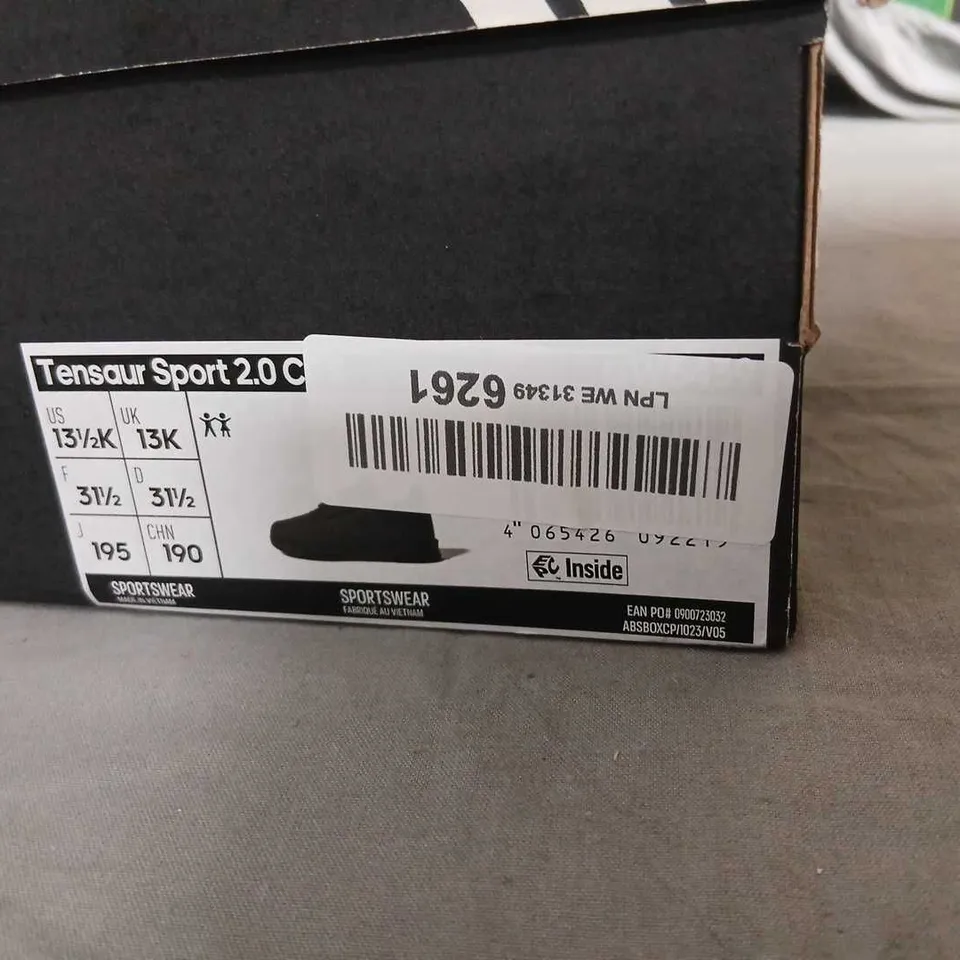 ADIDAS TENSAUR SPORT 2.0 KIDS TRAINERS – BLACK SIZE 13K