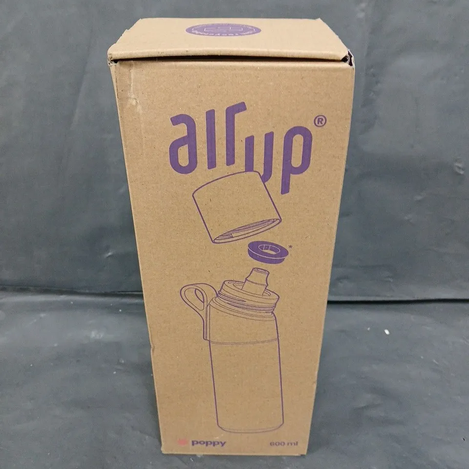 BOXED SEALED AIRUP DRINKS BOTTLE IN POPPY - 600ML 