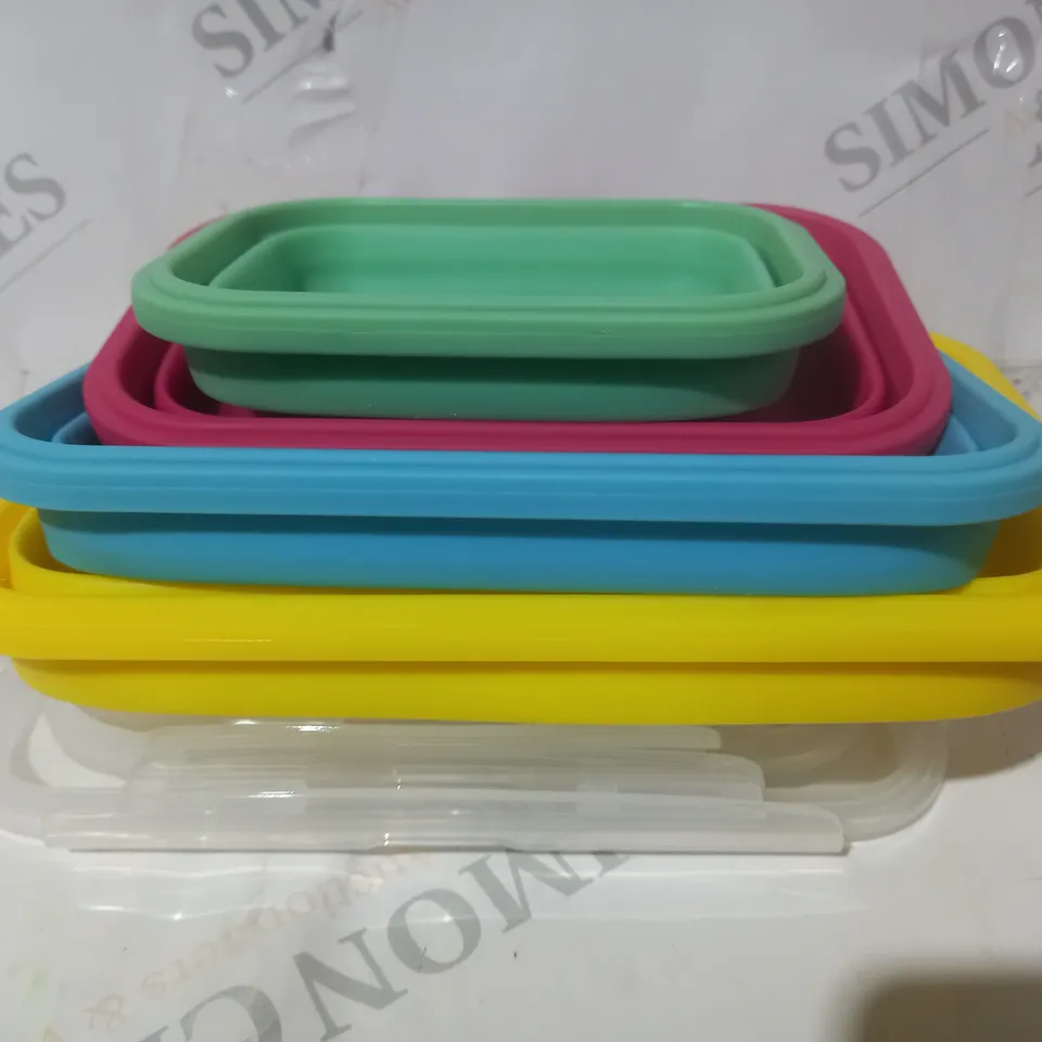 BOXED COOK'S ESSENTIALS SET OF 4 COLLAPSIBLE FOOD CONTAINERS