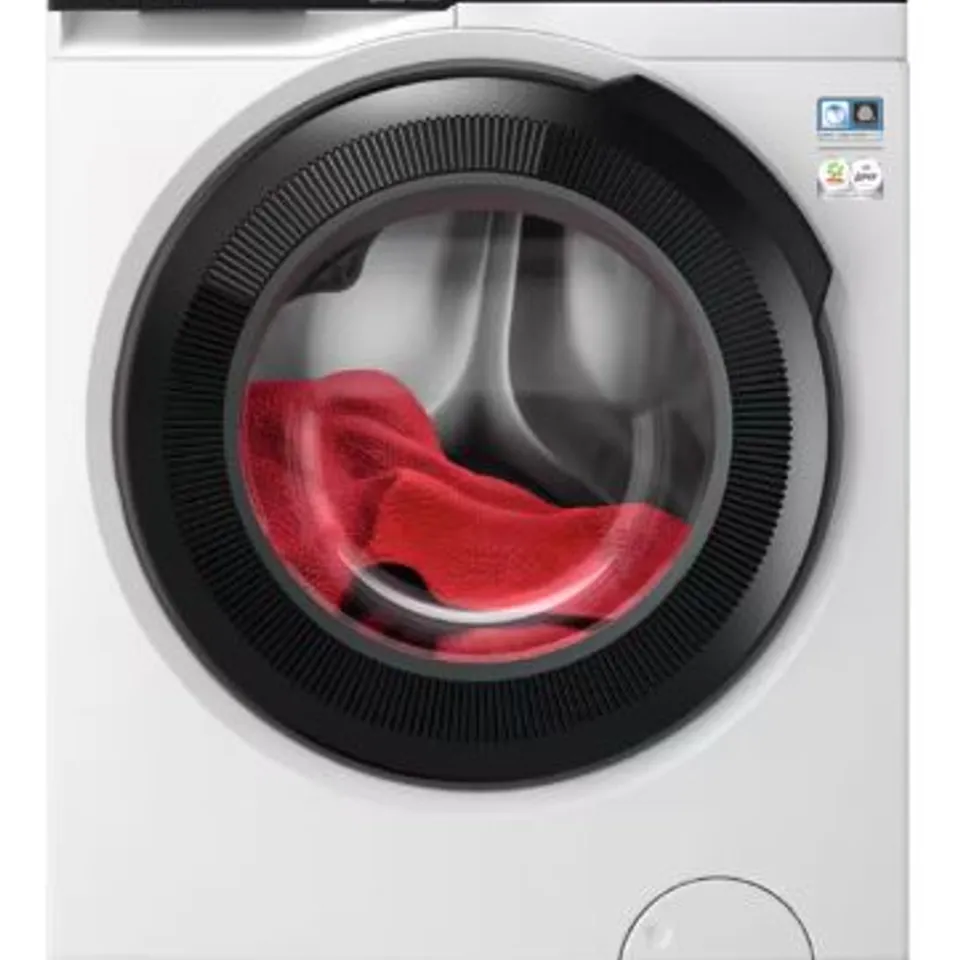 AEG PROSTEAM LFR74944UD 9 KG 1400 RPM WASHING MACHINE - WHITE & BLACK