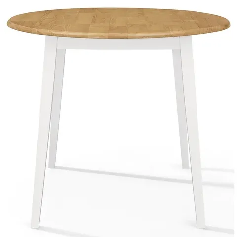 BOXED MCNIEL DROP LEAF SOLID WOOD DINING TABLE (1 BOX)