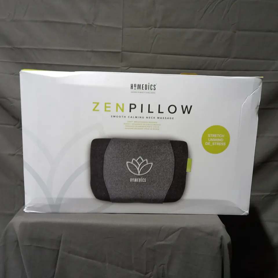 BOXED HOMEDICS ZEN PILLOW SMOOTH CALMING NECK MASSAGE 