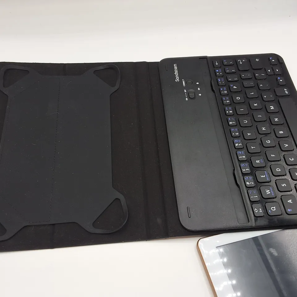 BOXED 10" ANDROID TABLET IN GOLD WITH KEYBOARD CASE